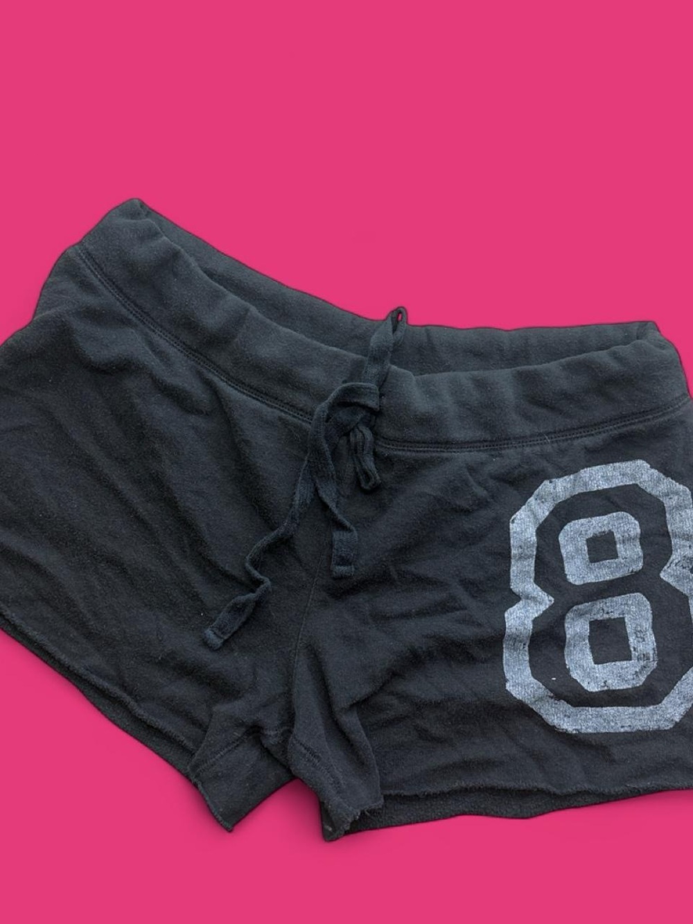 Y2K VS PINK Black Women's Drawstring Lounge Shorts